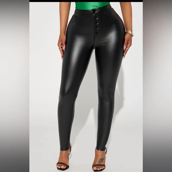Fashion Nova My Pleasure Faux Leather Pants - Black - Picture 2 of 9